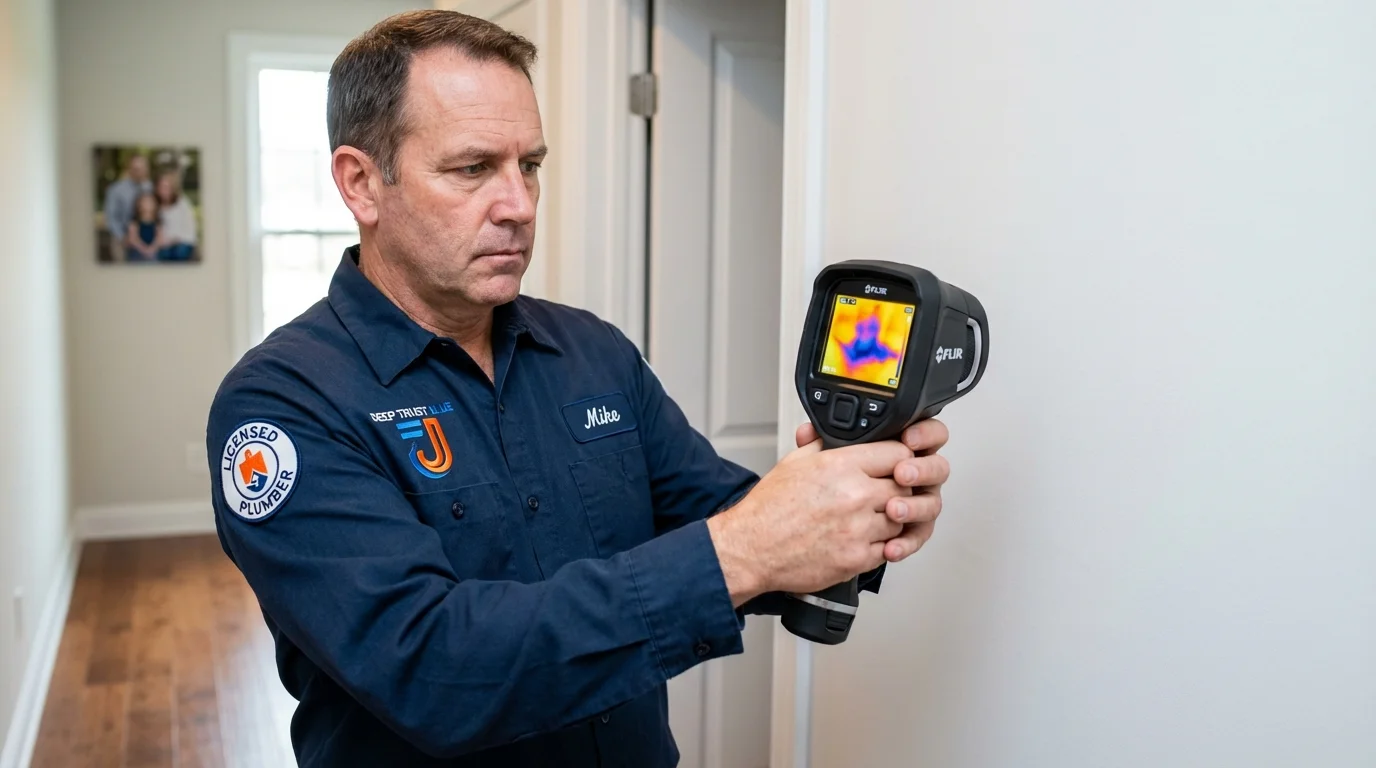 Thermal imaging leak detection by Johns Plumbing LLC in North Royalton